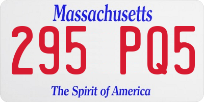 MA license plate 295PQ5