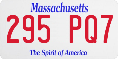MA license plate 295PQ7