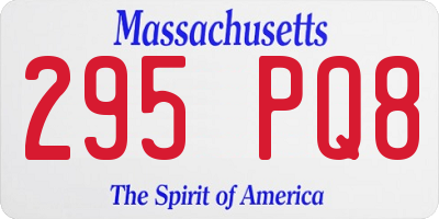 MA license plate 295PQ8