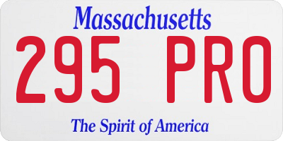 MA license plate 295PR0
