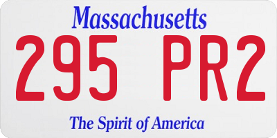 MA license plate 295PR2