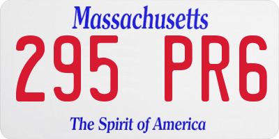 MA license plate 295PR6