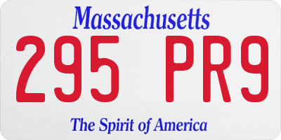MA license plate 295PR9