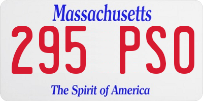 MA license plate 295PS0