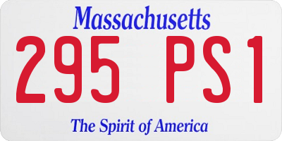 MA license plate 295PS1