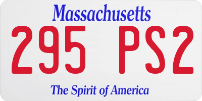 MA license plate 295PS2