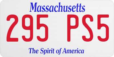 MA license plate 295PS5