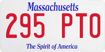 MA license plate 295PT0