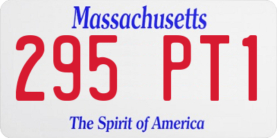 MA license plate 295PT1
