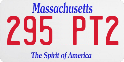 MA license plate 295PT2