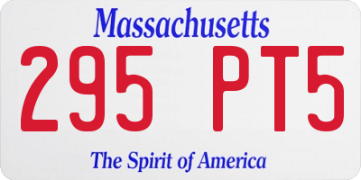 MA license plate 295PT5