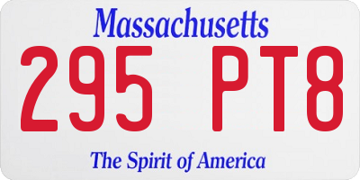 MA license plate 295PT8