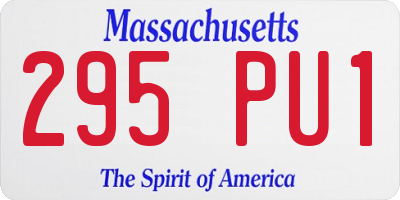 MA license plate 295PU1