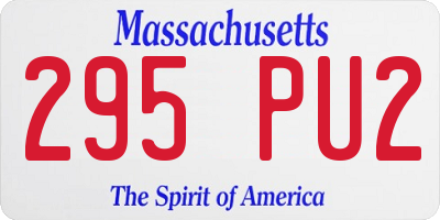 MA license plate 295PU2