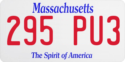 MA license plate 295PU3