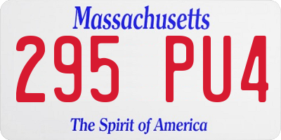 MA license plate 295PU4