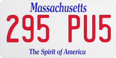 MA license plate 295PU5