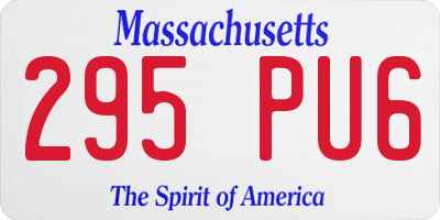 MA license plate 295PU6