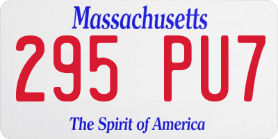MA license plate 295PU7