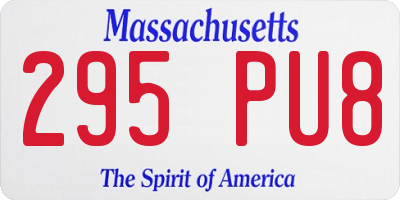 MA license plate 295PU8