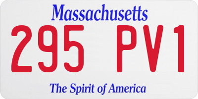 MA license plate 295PV1