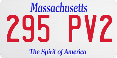 MA license plate 295PV2