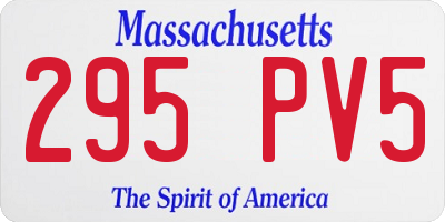 MA license plate 295PV5