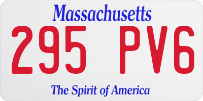MA license plate 295PV6