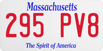 MA license plate 295PV8