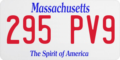 MA license plate 295PV9
