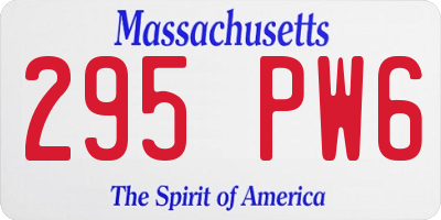 MA license plate 295PW6