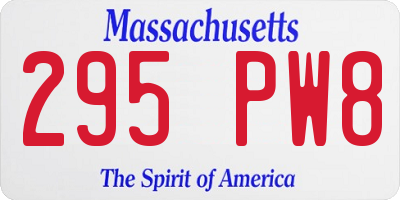 MA license plate 295PW8