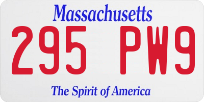 MA license plate 295PW9