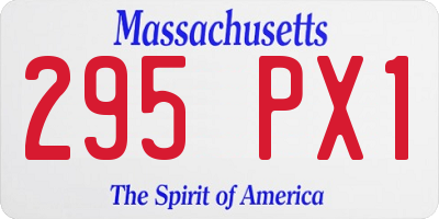 MA license plate 295PX1