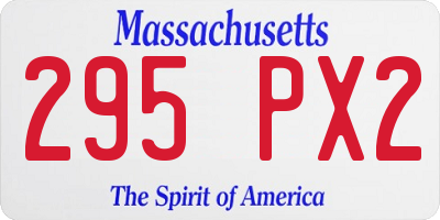 MA license plate 295PX2