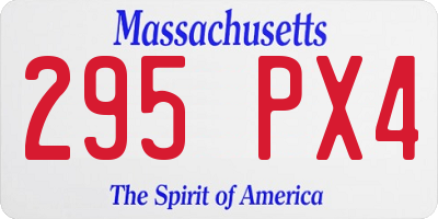 MA license plate 295PX4