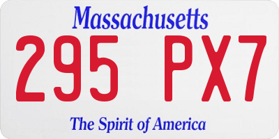 MA license plate 295PX7