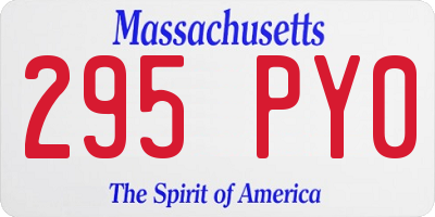 MA license plate 295PY0