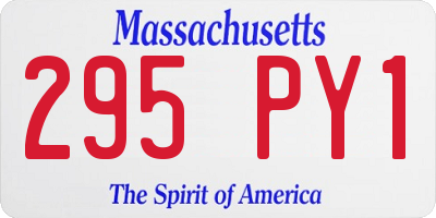 MA license plate 295PY1