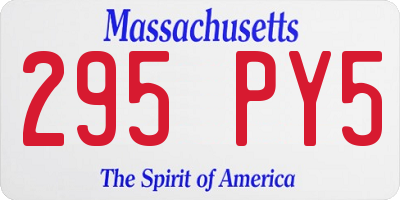 MA license plate 295PY5
