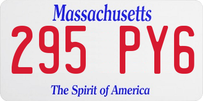 MA license plate 295PY6