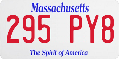 MA license plate 295PY8