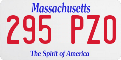 MA license plate 295PZ0