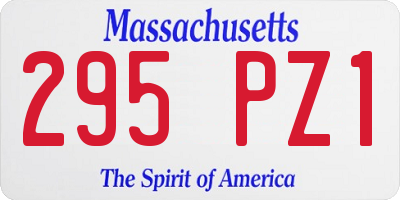MA license plate 295PZ1