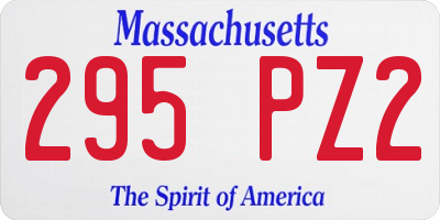 MA license plate 295PZ2