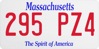 MA license plate 295PZ4