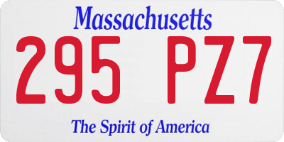 MA license plate 295PZ7