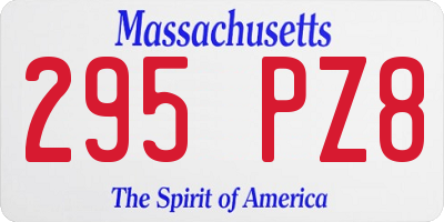 MA license plate 295PZ8