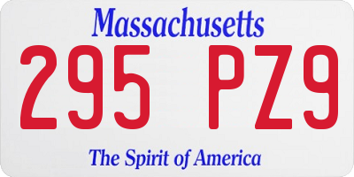 MA license plate 295PZ9