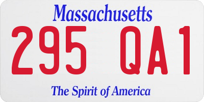 MA license plate 295QA1